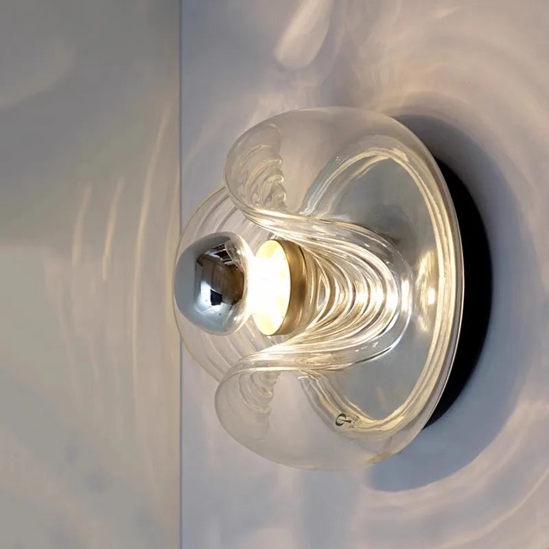 Afralia™ Glass Wall Sconce Lamps: Minimalist LED Art Decor for Living Room & Aisle