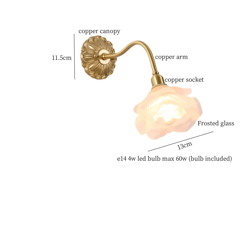 Afralia™ Glass LED Wall Light for Living Room Stair Loft Bathroom Mirror Bedside