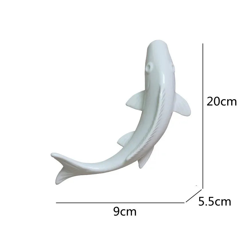 Afralia™ Ceramic Goldfish Lotus Leaf Wall Decoration Set