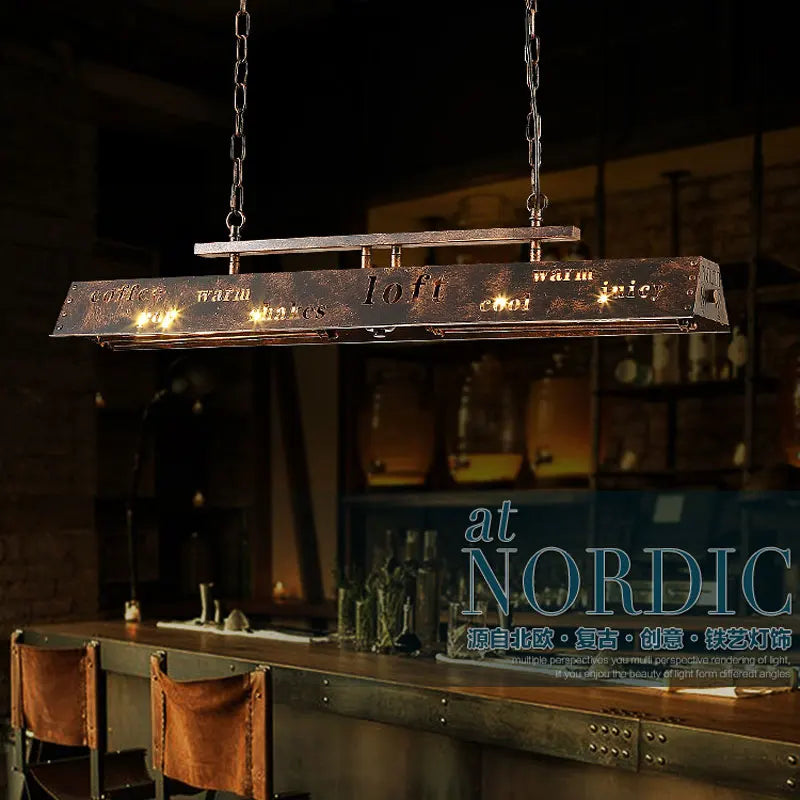 Afralia™ Retro Industrial Chandelier for Restaurant Bar | Vintage American Pendent Lamp