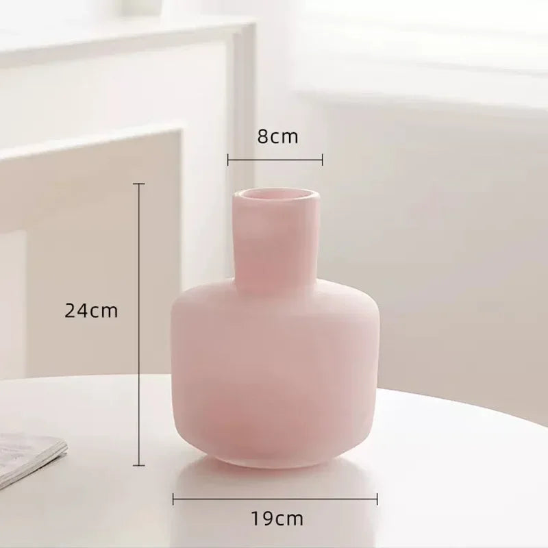 Afralia™ Glass Vase Desk Decoration Pot with Artificial Flowers - Modern Aesthetic Decor