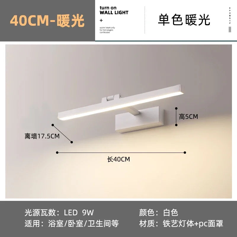 Afralia™ Stainless Steel Acrylic LED Mirror Light for Home, Club, KTV - Various Sizes