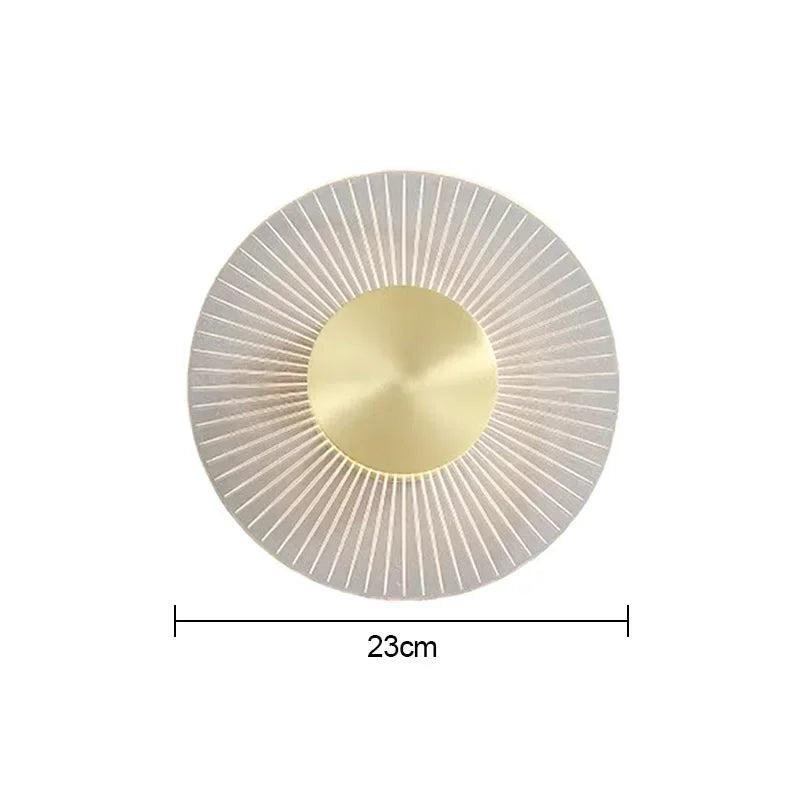 Afralia™ Gold LED Round Wall Lamp for Elegant Indoor Lighting