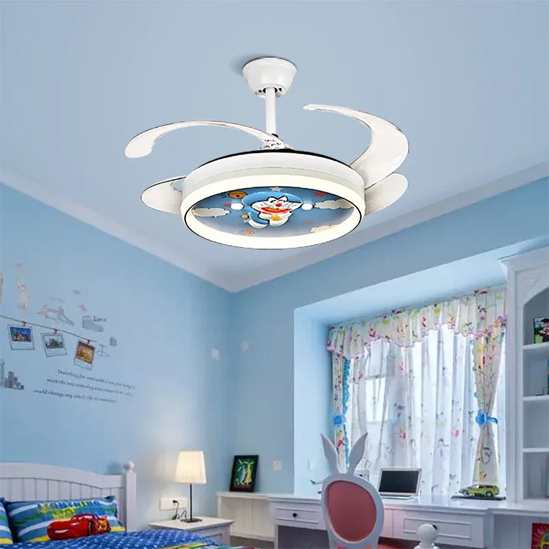 Afralia™ Dimmable Smart Home LED Ceiling Fan Light with Remote Control