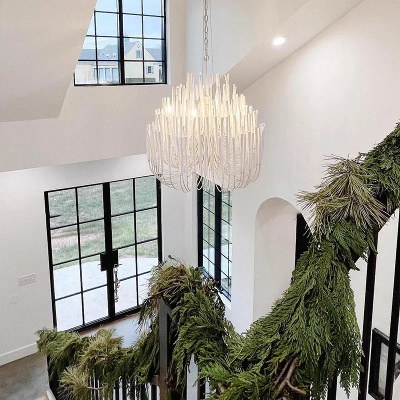 Afralia™ LogBranch Chandelier: Nordic Style Home Lighting for Living, Dining, or Bedroom decor.