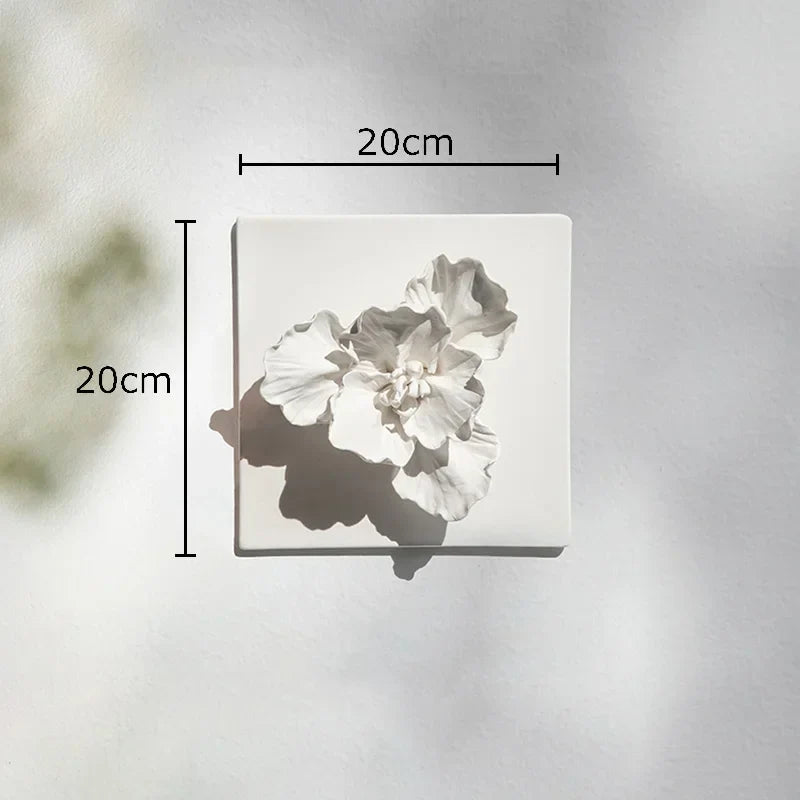 Afralia™ White Flower Wall Hanging: Artistic Living Room Decor & Floral Ornaments