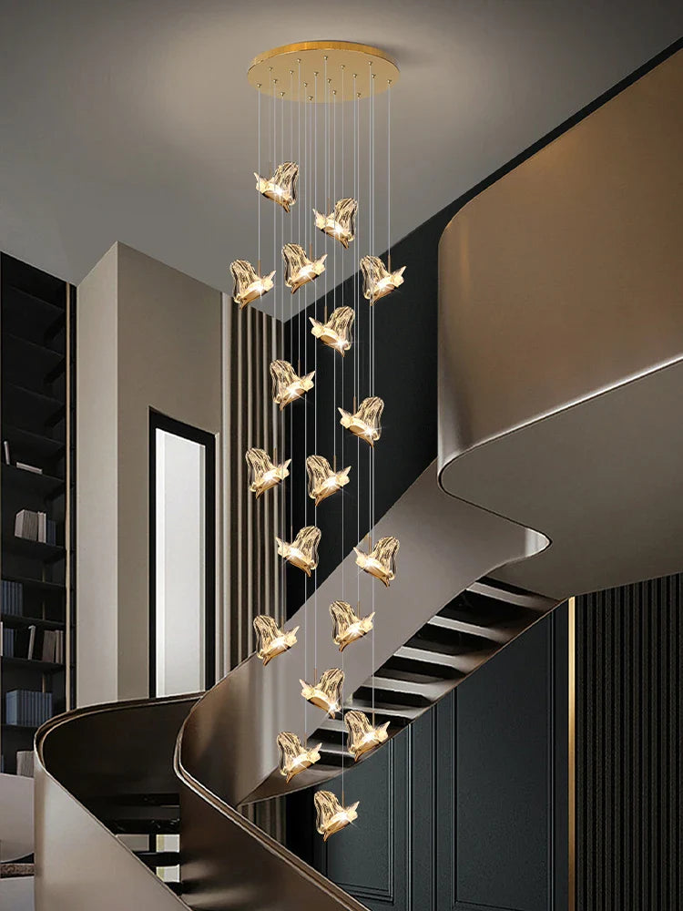 Afralia™ Crystal Chandelier: Modern Luxury Pendant Lights for Living Room, Staircase, Villa