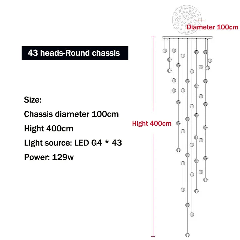 Afralia™ LED Crystal Chandelier: Stylish G4 Ball Light for Home Décor and Lighting Ambiance