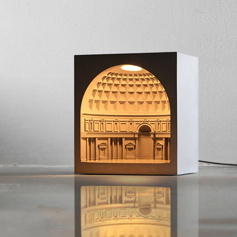 Afralia™ Pantheon Cement Table Lamp: Architectural Nordic LED Bedside Night Light