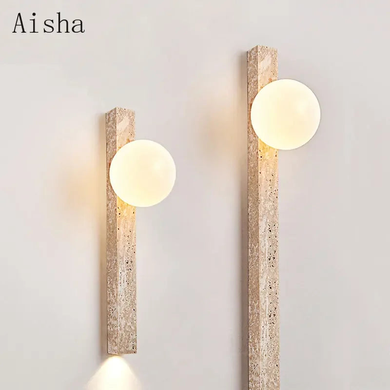 Afralia™ Yellow Cave Stone Wall Lamp 60cm LED Sconces