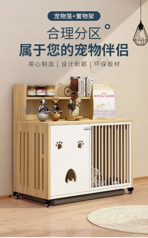 Afralia™ Modern Wood Cat Cage House Small Animal Shelter Multi-layer Cabinet