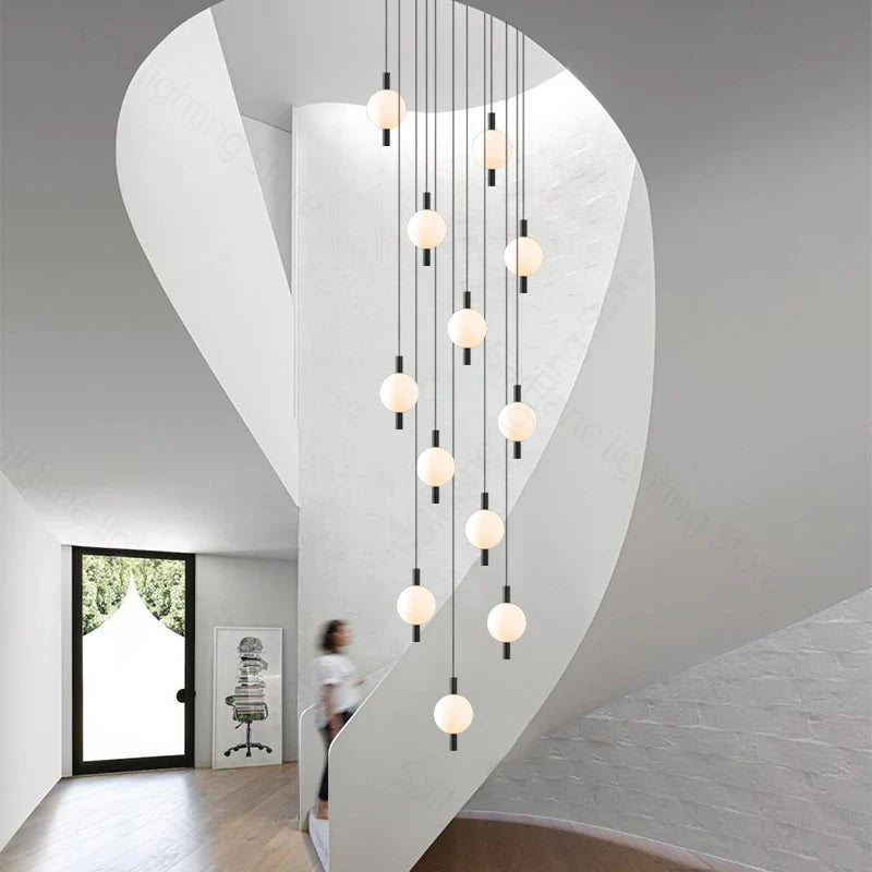 Afralia™ Minimalist Ball Chandelier: Modern Home Decor & Kitchen Lighting