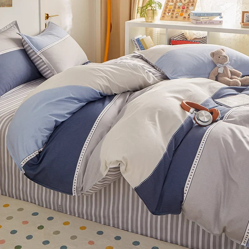 Afralia™ Cotton Single Duvet Cover - Skin Friendly Quilt Cover for Single King Bed