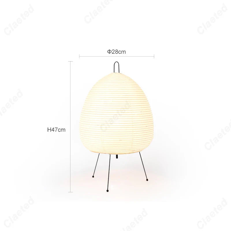 Afralia™ Akari Noguchi Table Lamp: Japanese Design Rice Paper Standing Light for Home & Bar Décor