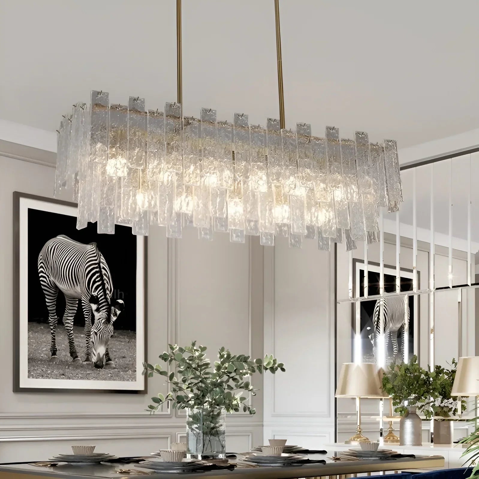 Afralia™ Glass ZY0514 Chandelier LED Lighting for Dining and Kitchen Island