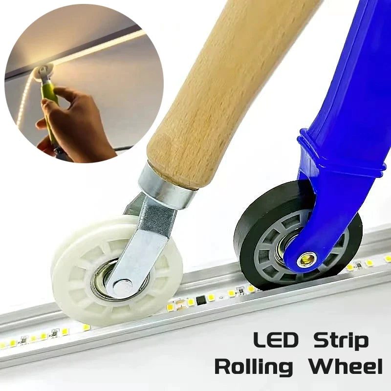 Afralia™ LED Strip Light Installation Tool for Rubber Wheel Handle Roller & Aluminum Profile