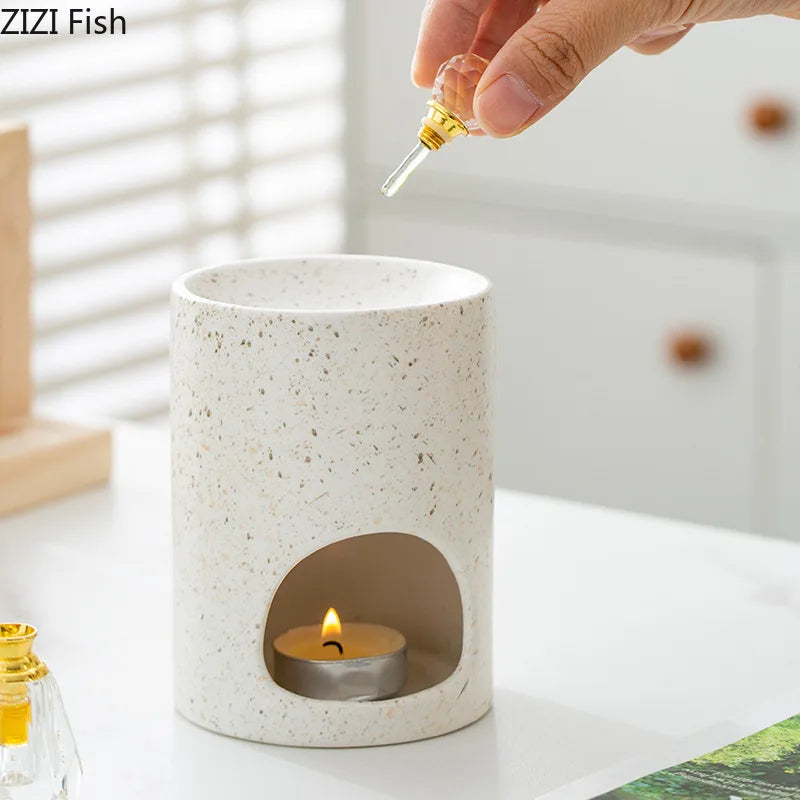 Afralia™ Speckled Incense Burner Tray | Aromatherapy Censer Firewood Aroma Diffuser