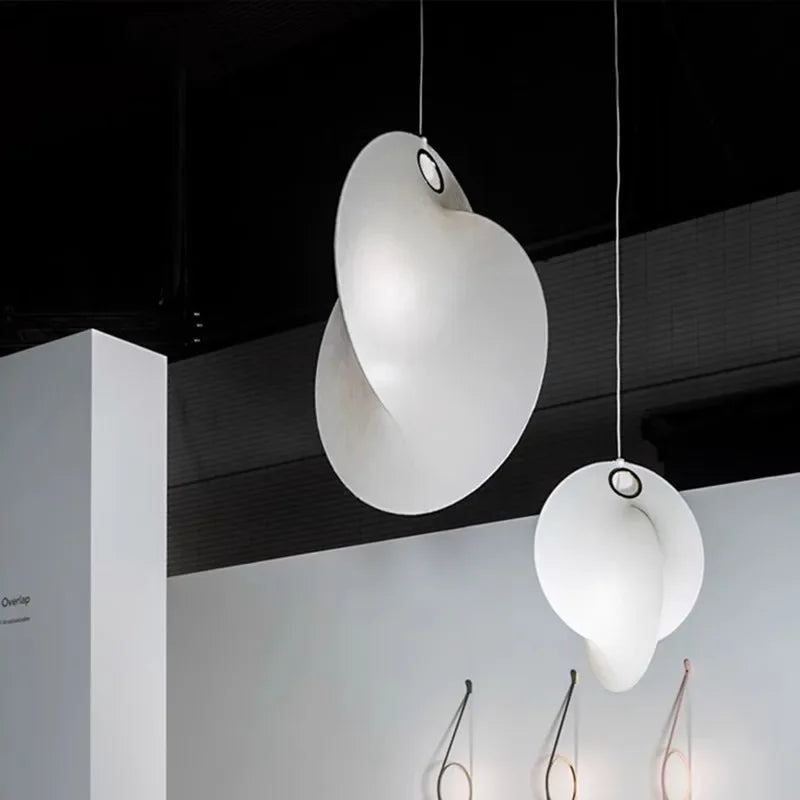 Afralia™ Nordic Silk Chandelier Pendant Lights for Foyer Bedroom Bar, LED Droplight Fixtures
