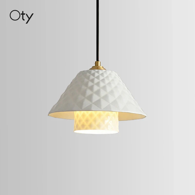 Afralia™ Copper Ceramic Pendant Lights for Home Decoration
