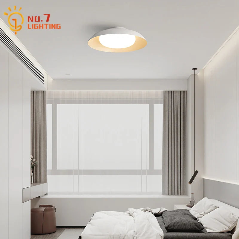 Afralia™ Cream Wind Ceiling Light Indoor LED Minimalist Modern Lamp for Home Decor