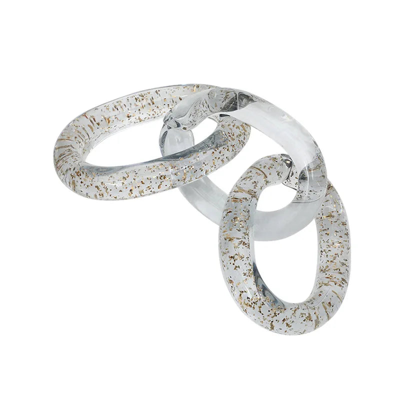 Afralia™ Colorful Geometric Ring Decor - Glass Handicrafts Home Accessories