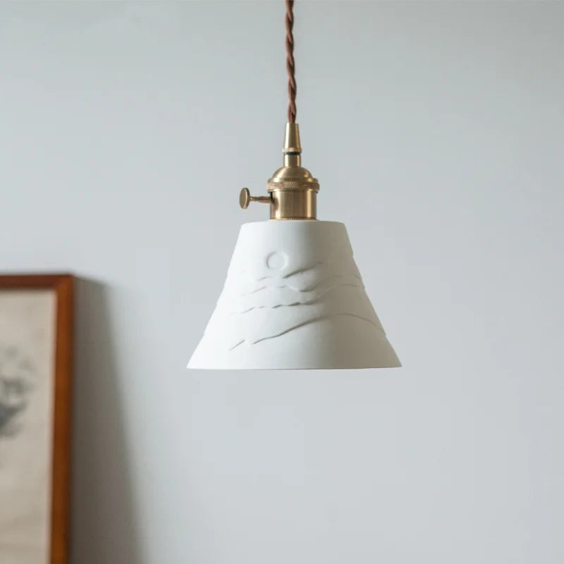 Afralia™ Ceramic LED Pendant Light: Vintage Japanese Style for Kitchen, Cafe, Living Room