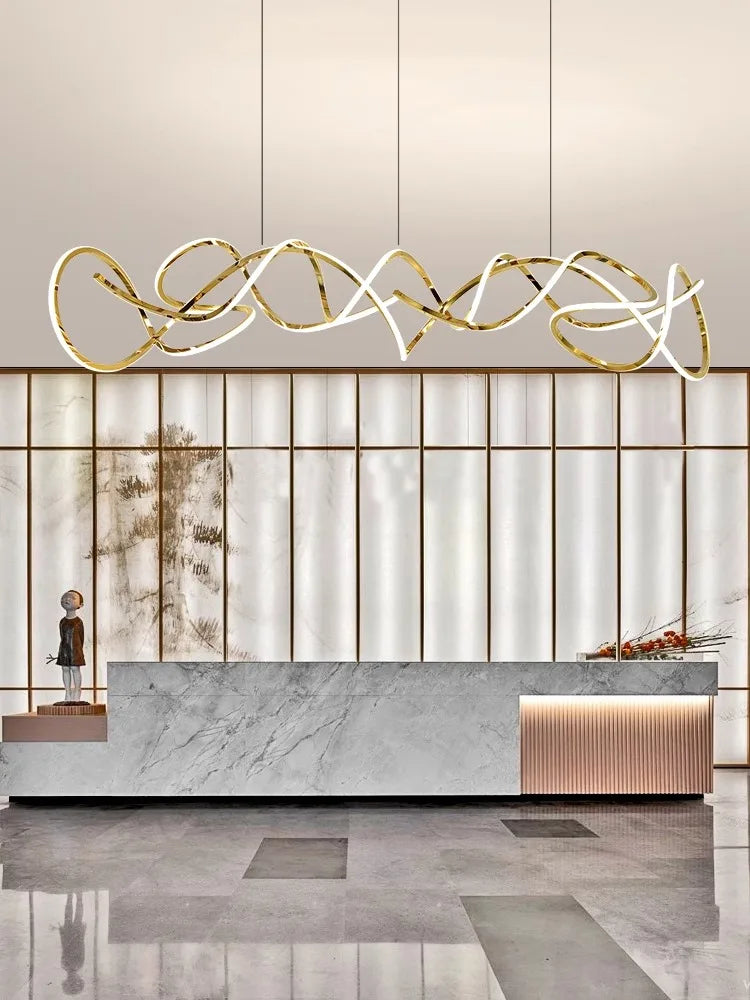 Afralia™ Stainless Steel Silicone Ceiling Chandelier - Modern Home Decor Light Fixture