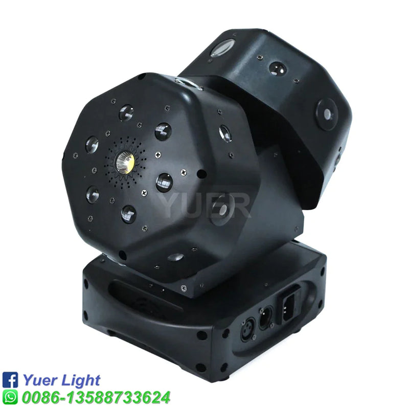 Afralia™ Dual LED Strobe Arm Moving Head Light with RG Laser for DJ Disco Party