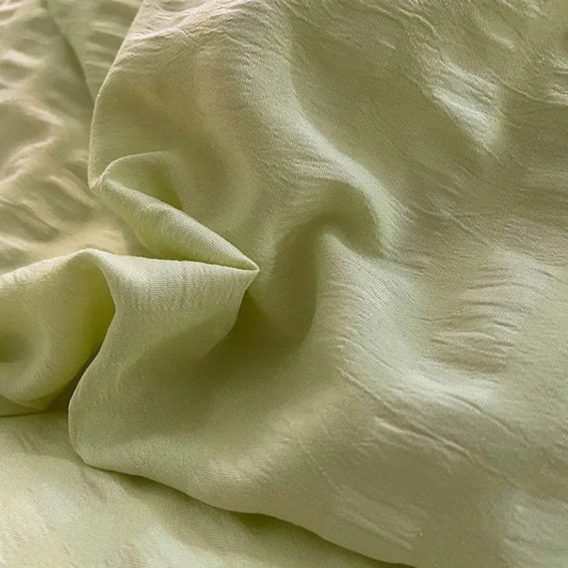 Afralia™ Double-Layer Lace Bubble Cotton Bedding Set - Soft Skin-Friendly Bed Linens