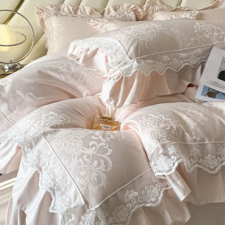 Afralia™ Silk Jacquard Bedding Sets: Summer Cool Quilt Cover Set, Various Sizes