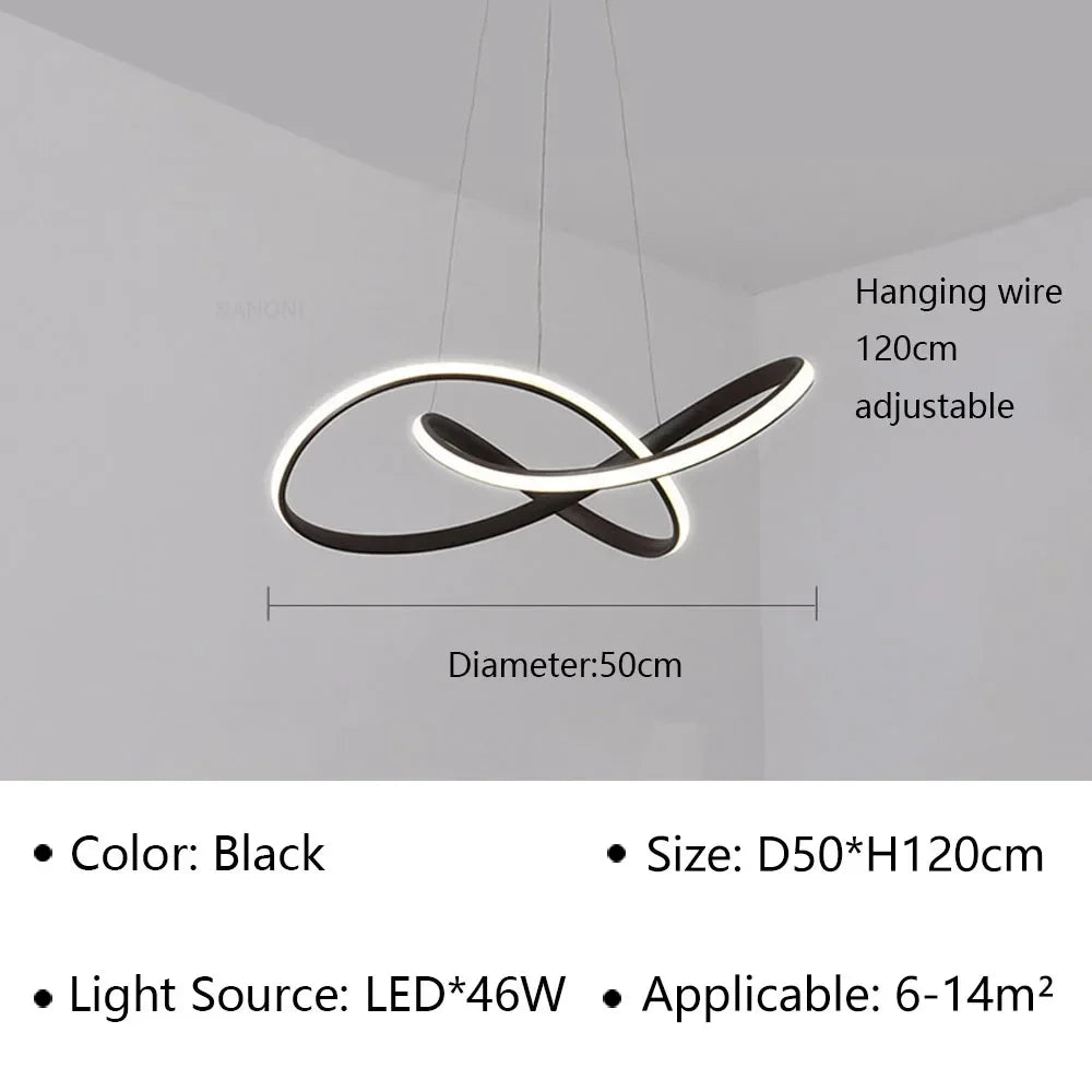 Afralia™ LED Pendant Light Modern Luster for Living Dining Hall Bedroom Hotel Decor