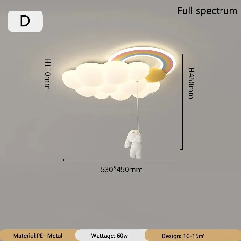 Afralia™ Nordic Cloud Child Ceiling Light: Stylish Chandelier for Girl Bedroom & Nursery