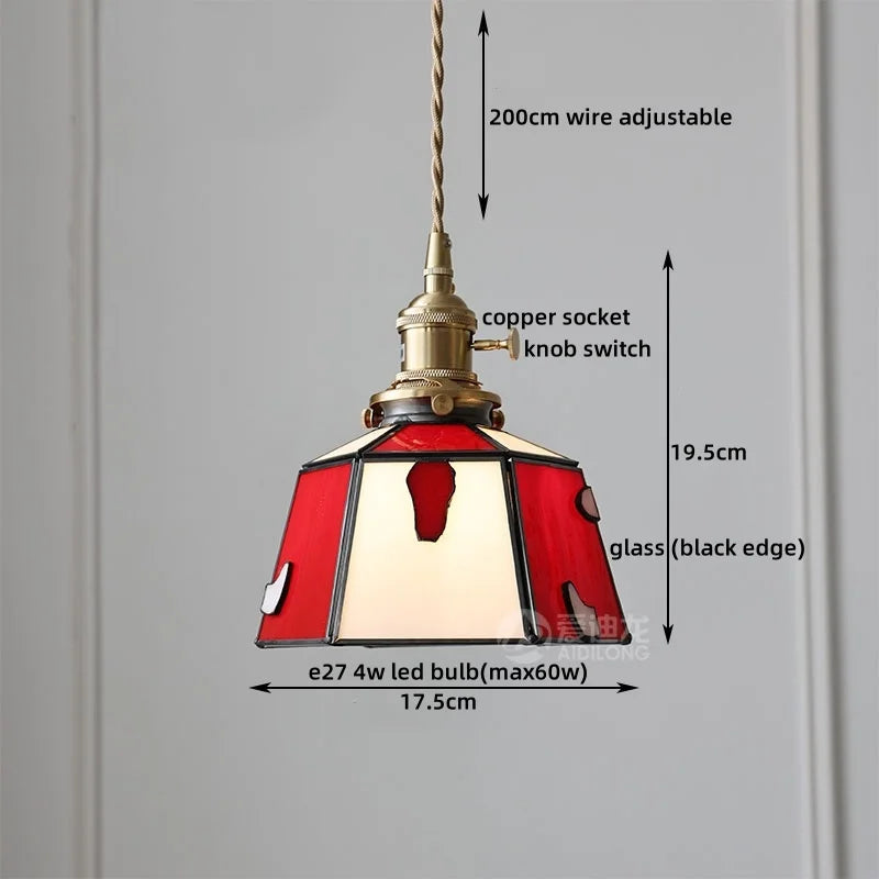 Afralia™ Glass LED Pendant Lights for Home Decor - Modern Hanging Lamp