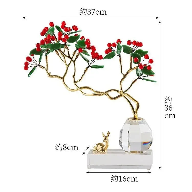 Afralia™ Chinese Style Crystal Ornaments for Home Decoration and Gifts