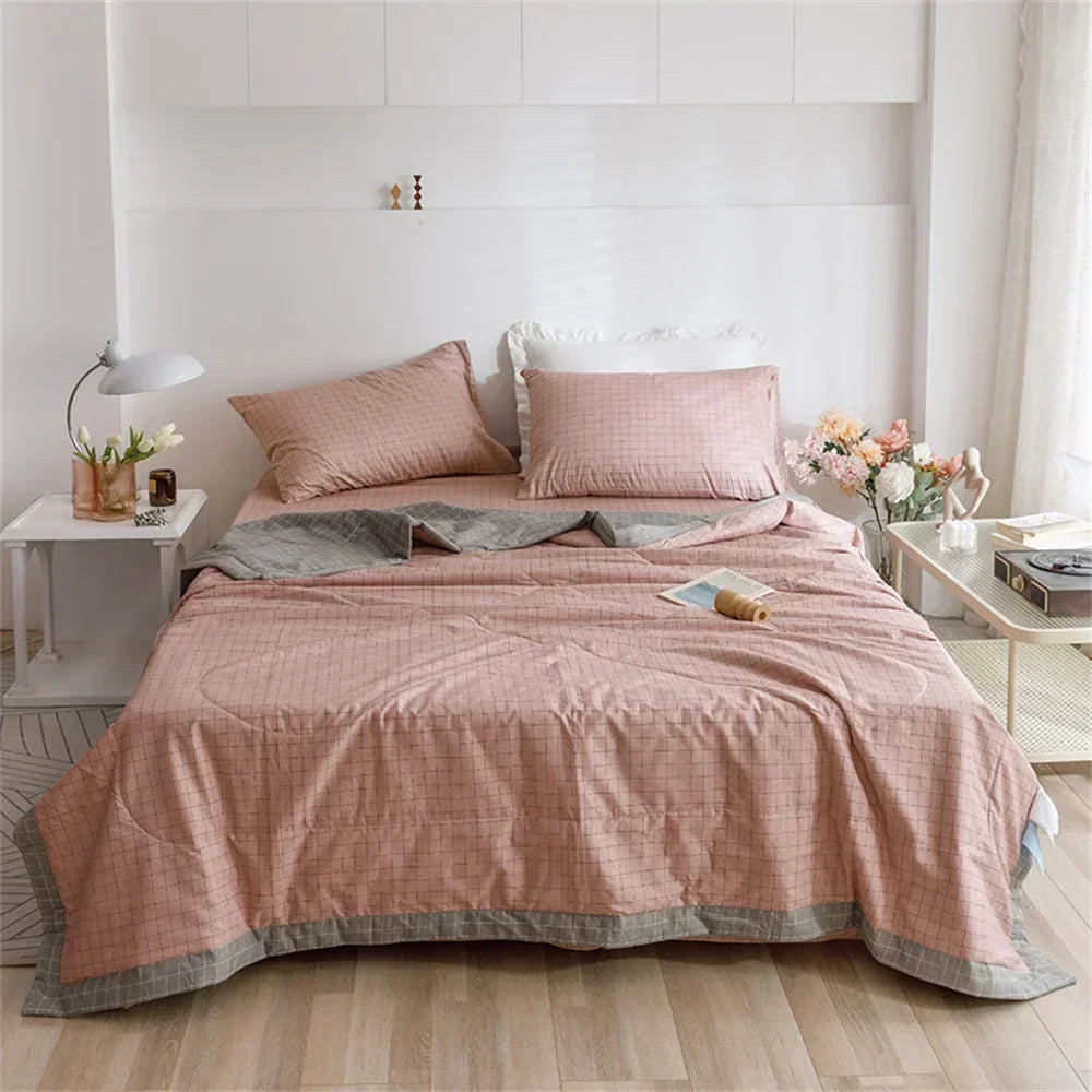 Afralia™ Summer Cotton Quilt Throws Blanket Twin Queen Size