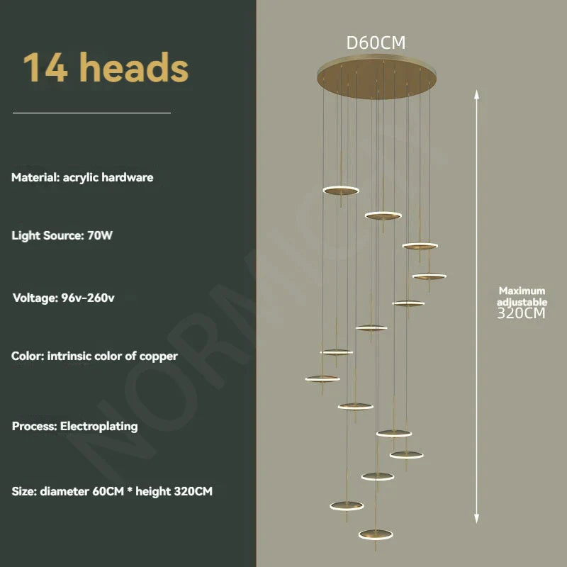 Afralia™ Nordic Black Chandelier Living Room Crystal Pendant Light