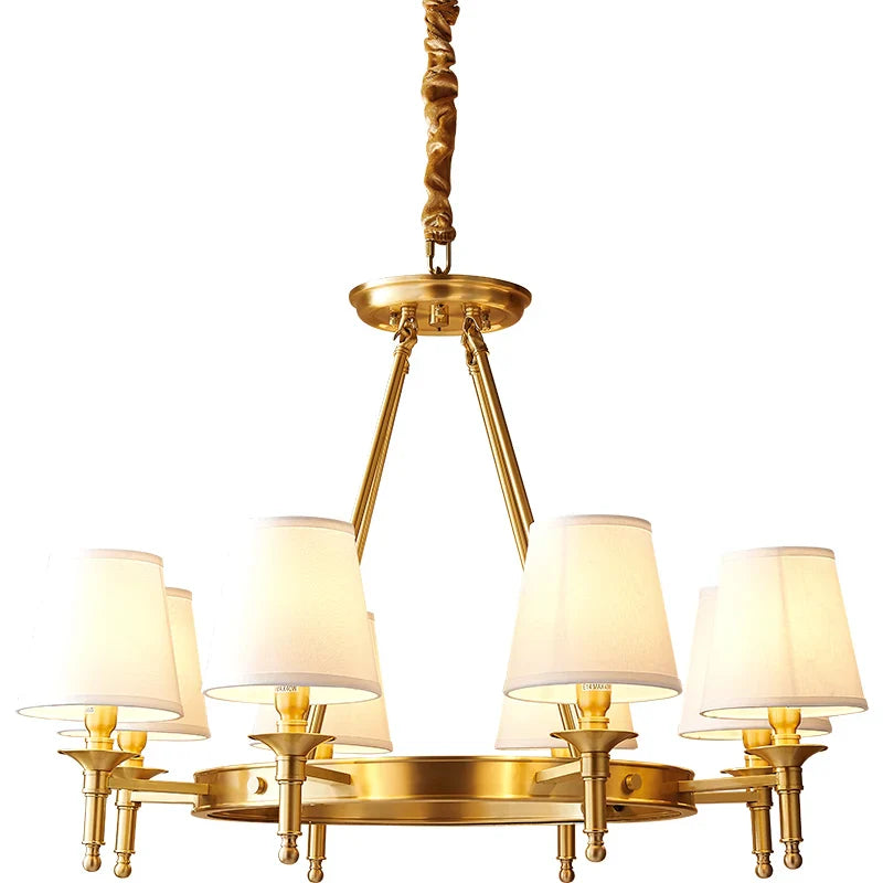 Afralia™ Copper American Chandelier: Luxury Modern Living Room, Dining Room, Bedroom Light