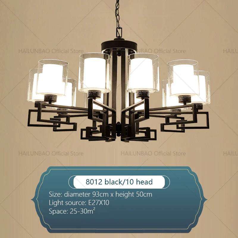 Afralia™ Chinese Style Luxury Living Room Chandelier for Elegant Homes
