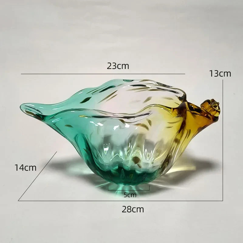 Afralia™ Conch Candy Jar & Fruit Tray: Creative Transparent Glass Storage Basket