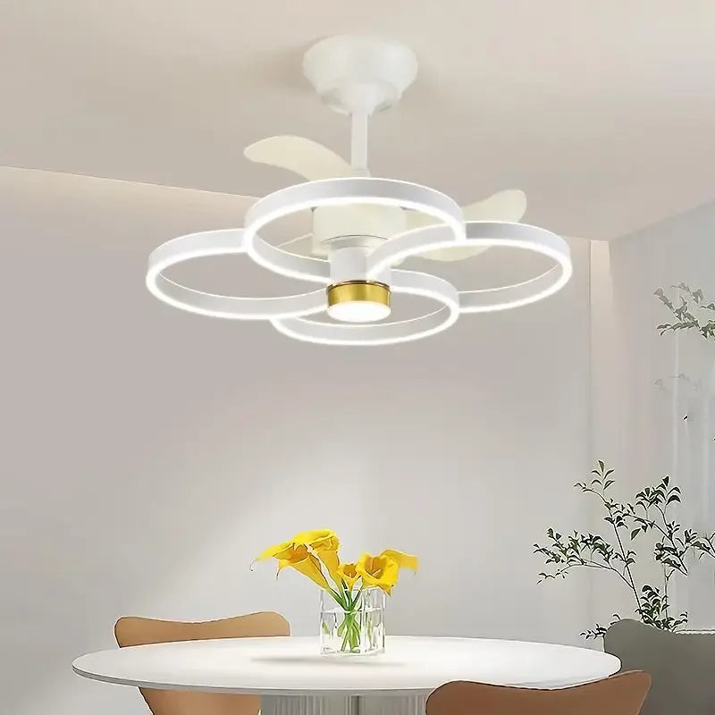 Afralia™ Cream Bedroom Ceiling Fan Light with Remote Control, Elegant Bedroom Lamp Fixtures