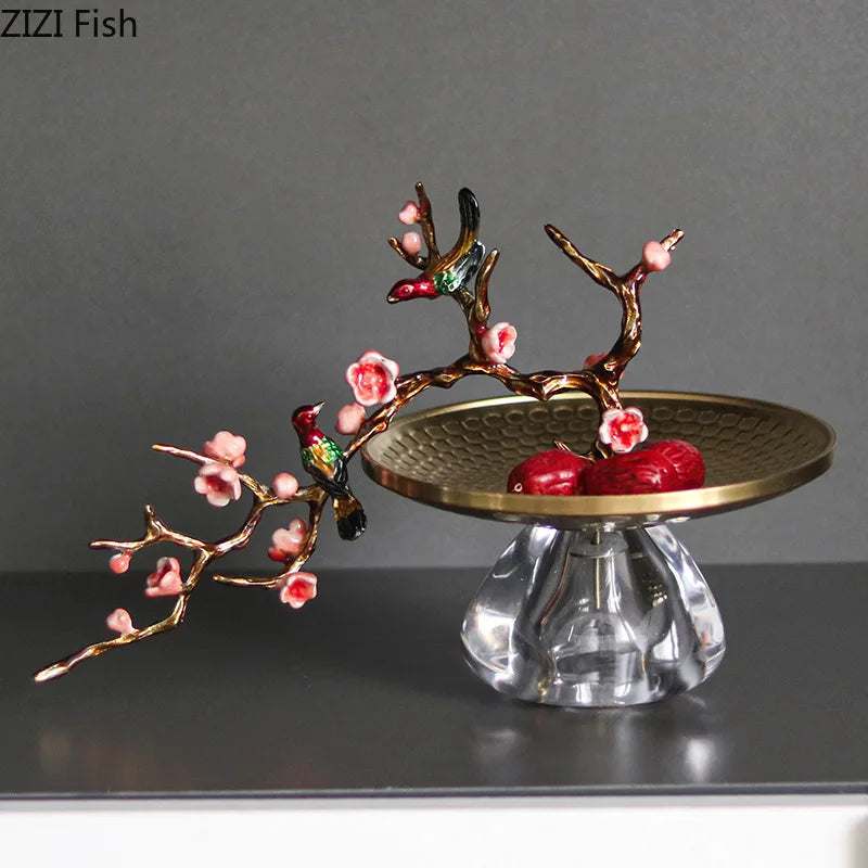 Afralia™ Plum Blossom Branch Decorative Fruits Bowl Set