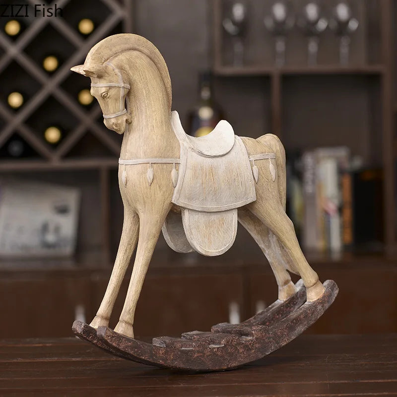 Afralia™ Resin Horse Statue Creative Artwork Desk Decoration Modern Home Decor