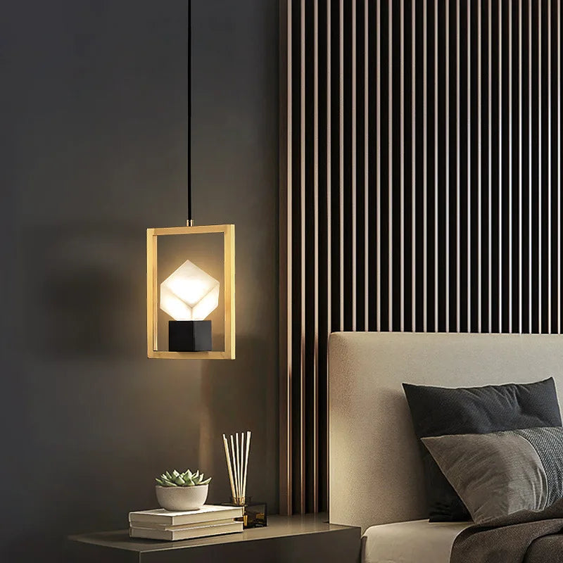 Afralia™ Crystal LED Ceiling Chandelier: Modern Trendy Bedroom Pendant Light