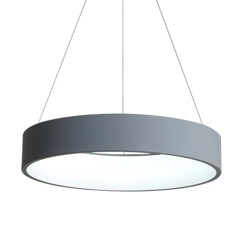 Afralia™ Modern Grey or White Led Pendant Lights for Dining Kitchen Living Bar Room