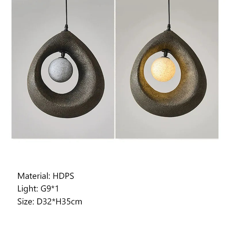 Afralia™ Nordic Wabi Sabi Pendant Lights for Stylish Dining Room and Bedroom Decor