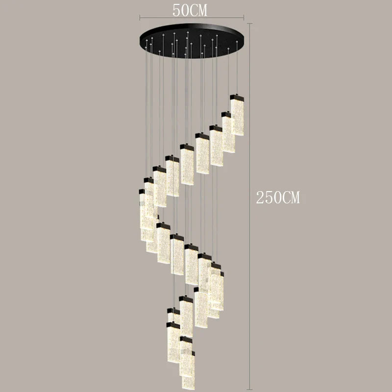 Afralia™ Modern Stair Chandelier Pendant Lights | Indoor Ceiling Lamp LED Chandeliers for Living Room