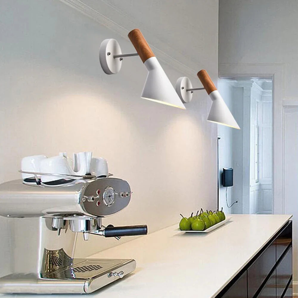 Afralia™ Industrial LED Wall Sconce Iron Bedside Lamp Retro Loft Indoor Lighting