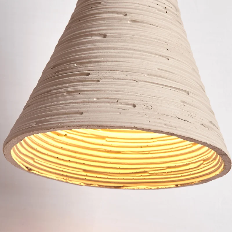 Afralia™ LED Cement Wall Light with Pull Chain & Wood Socket - Nordic Modern Sconce