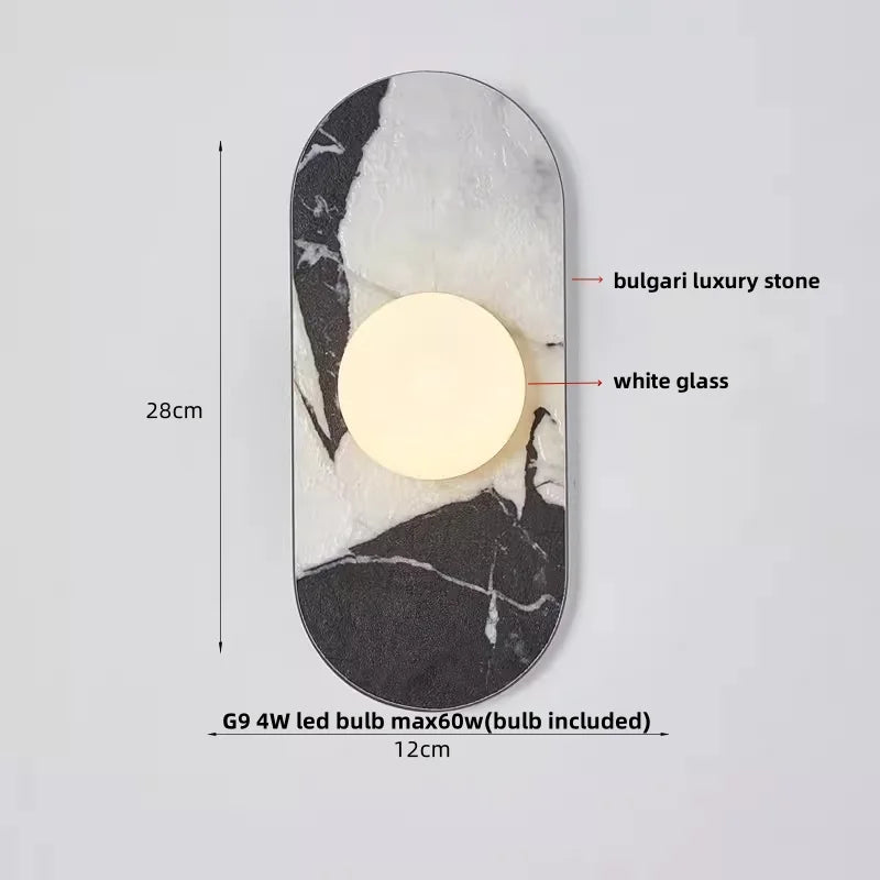 Afralia™ White Glass LED Wall Sconce Modern Luxury Stair Light Fixture