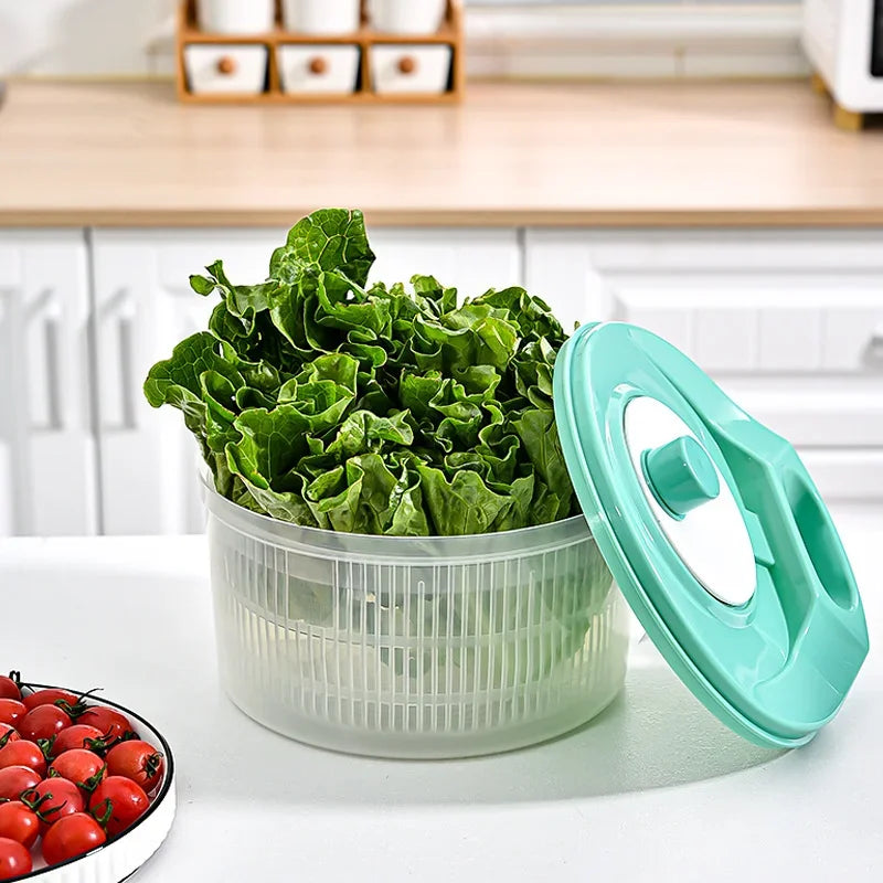 Afralia™ Salad Spinner Greens Washer Dryer Strainer for Leafy Vegetables